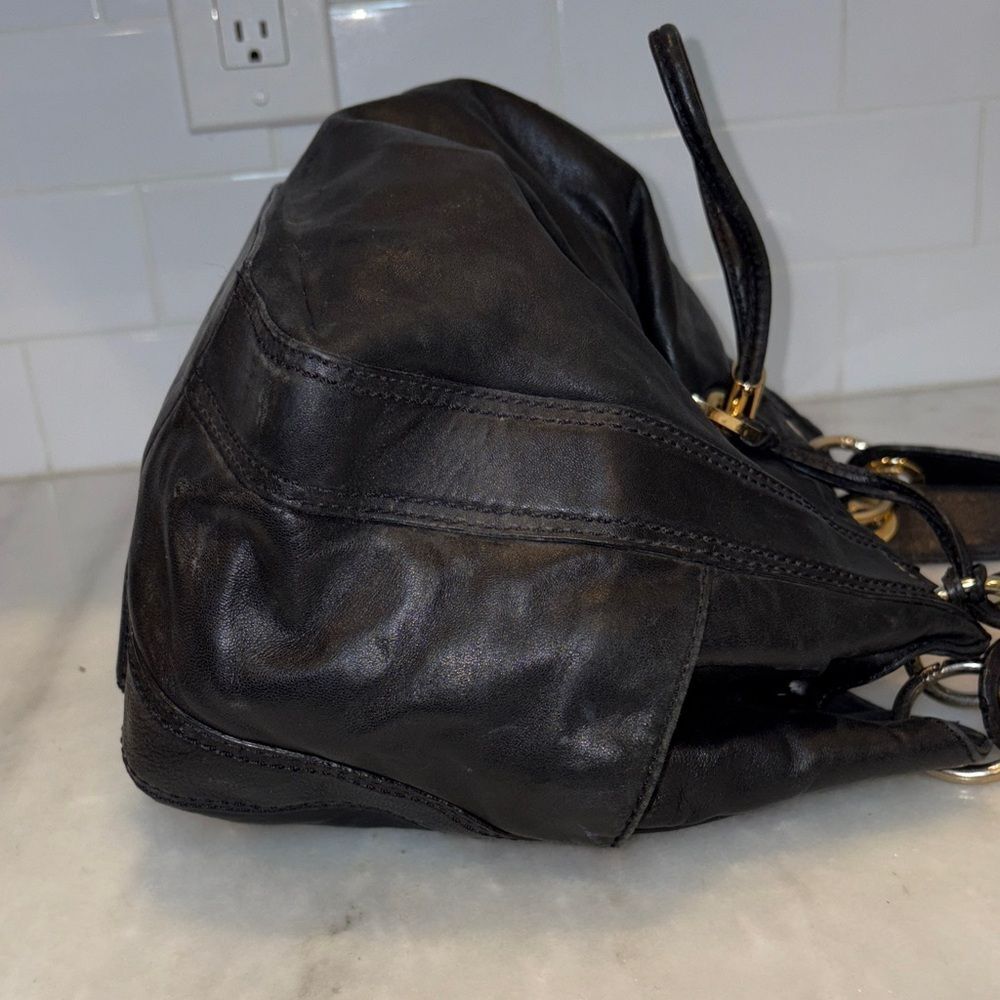 Michael Kors Bag Purse Handbag Leather Ludlow Drawstring Hobo Shoulder Bag - Picture 7 of 16
